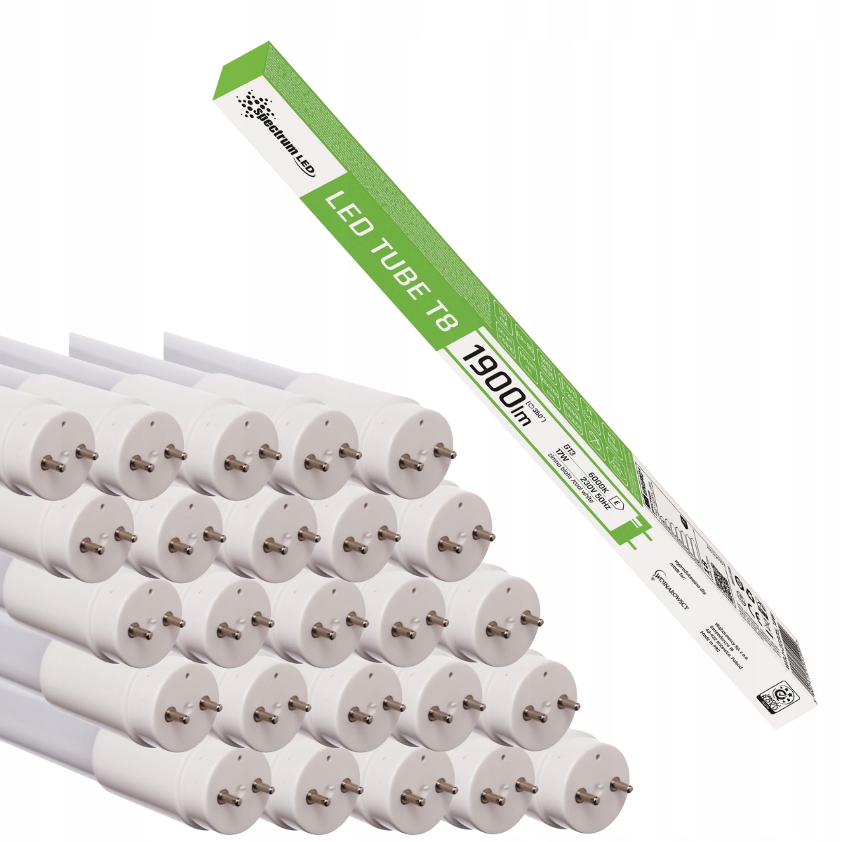 25 x Led žárovka tuba T8 120 cm 6000K 17W 1900lm