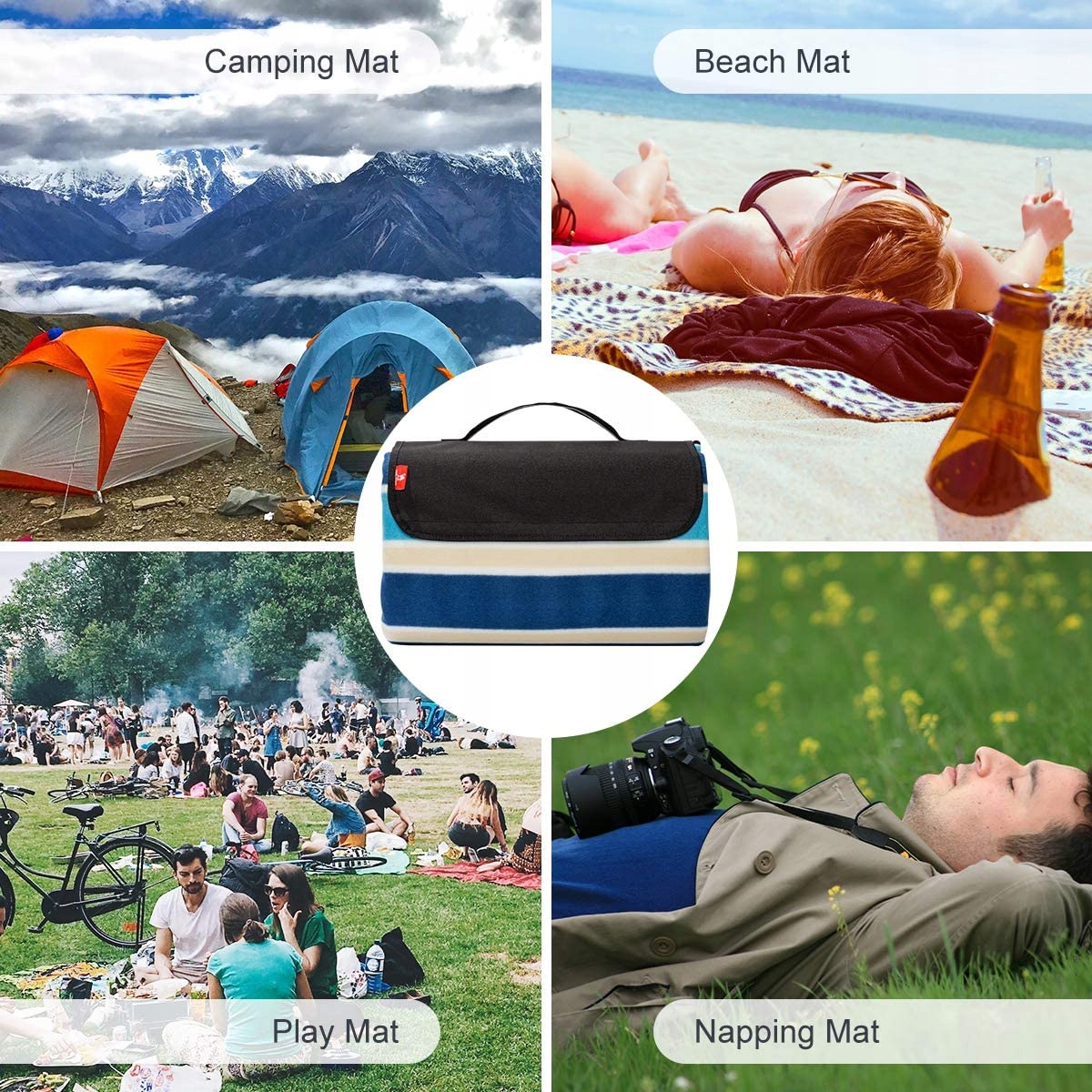 DUŻA MATA PIKNIKOWA KOC PLAŻOWY PIKNIKOWY IZOLACJA 3 warstwy 200cm WAKACJE EAN (GTIN) 5907699022298