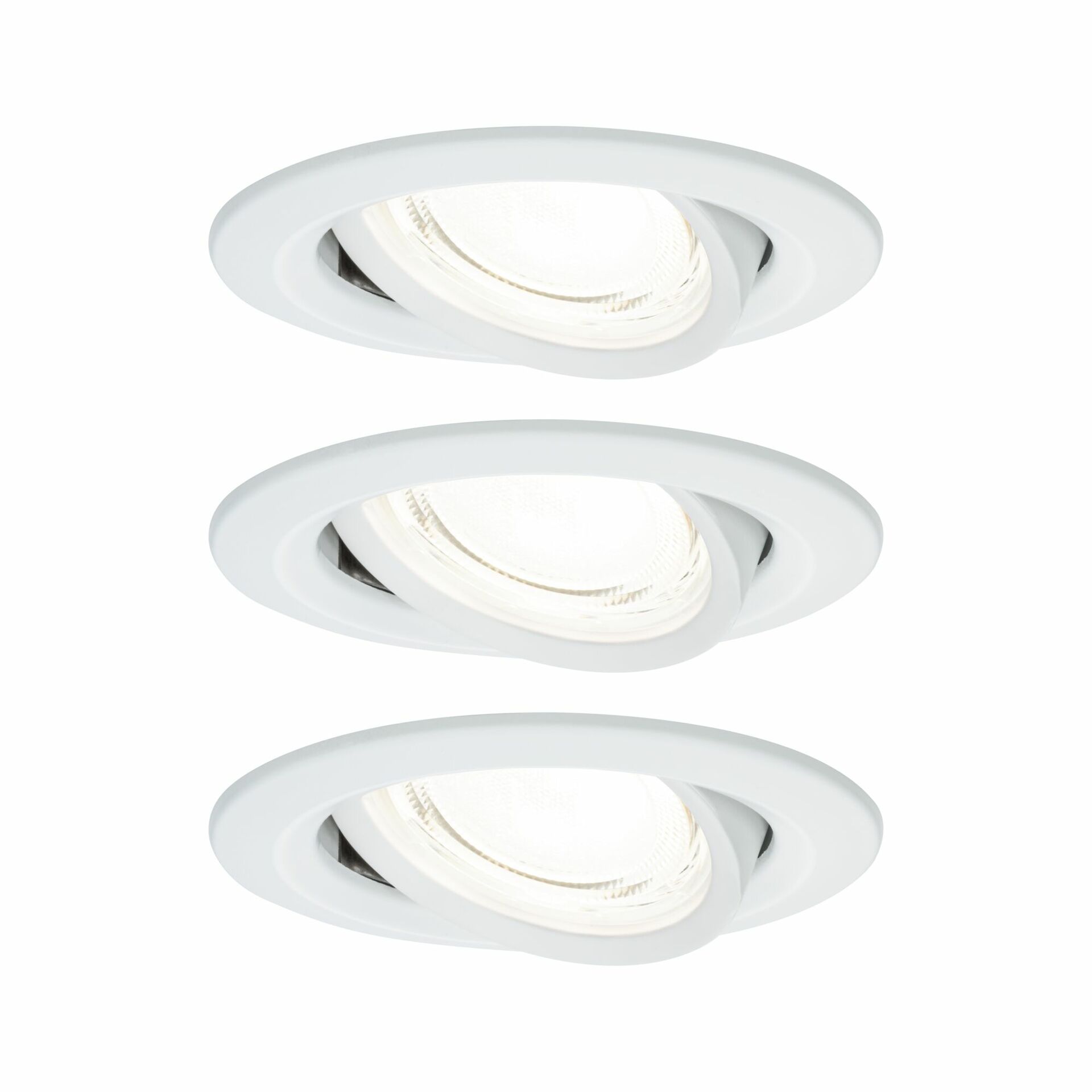 Paulmann Led vstavané svietidlo Nova Coin 3ks, 84mm, 4000K, biela mat, 3x2, 8W