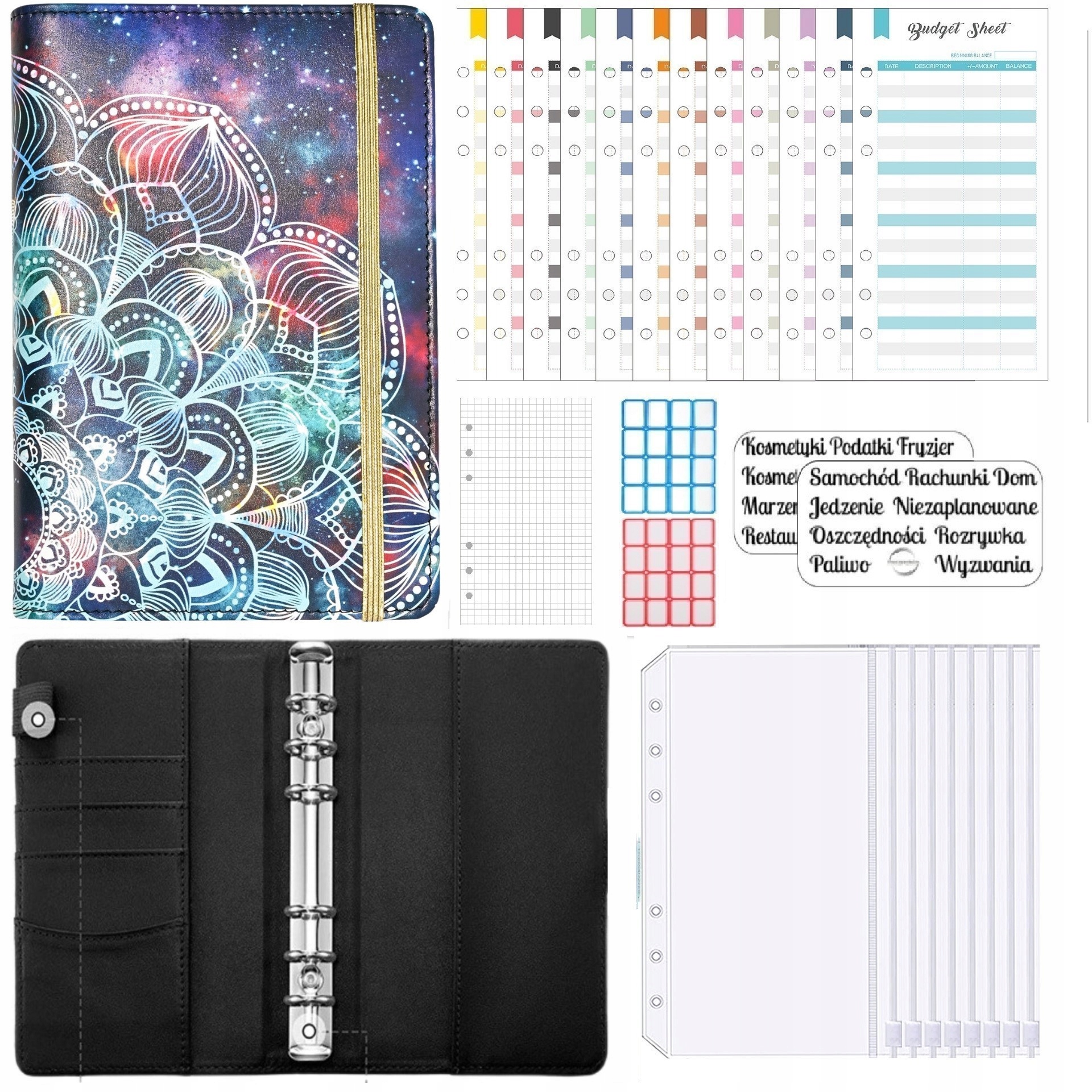 SEGREGATOR BUDŻETOWY A6 OSZCZĘDNIK BINDER PLANER BUDŻETU ORGANIZER ZESTAW