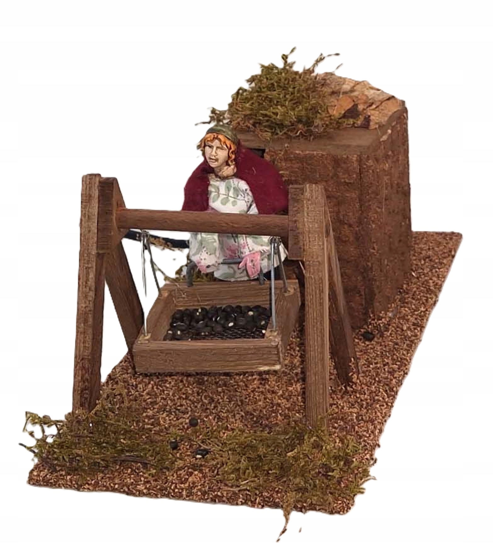 Elektrická Pohyblivá Figúrka Do Betlehemu 'žena So Sitkom' pre figurky 12 cm