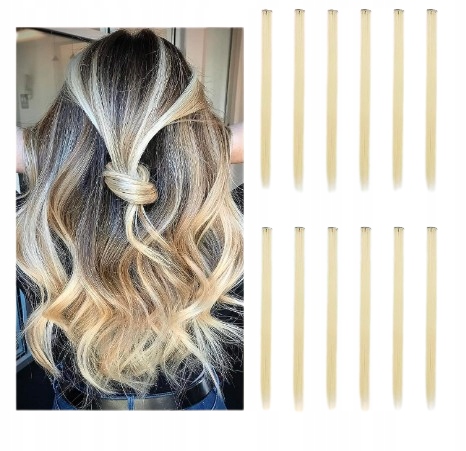 Barsdar připínací vlasy Clip 12 ks 53 cm J. Blond