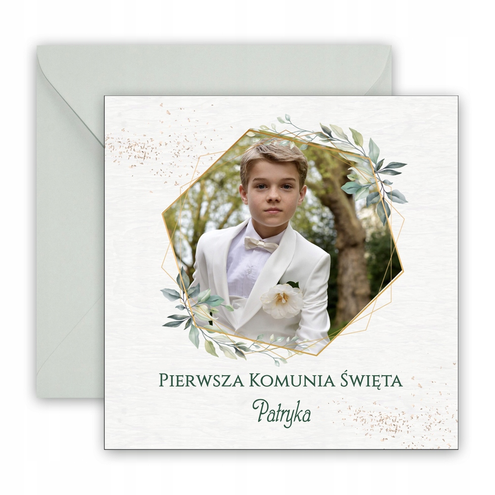 Zaproszenia Zaproszenie na Komunię Świętą komunijne Personalizacja Koperta Marka inna