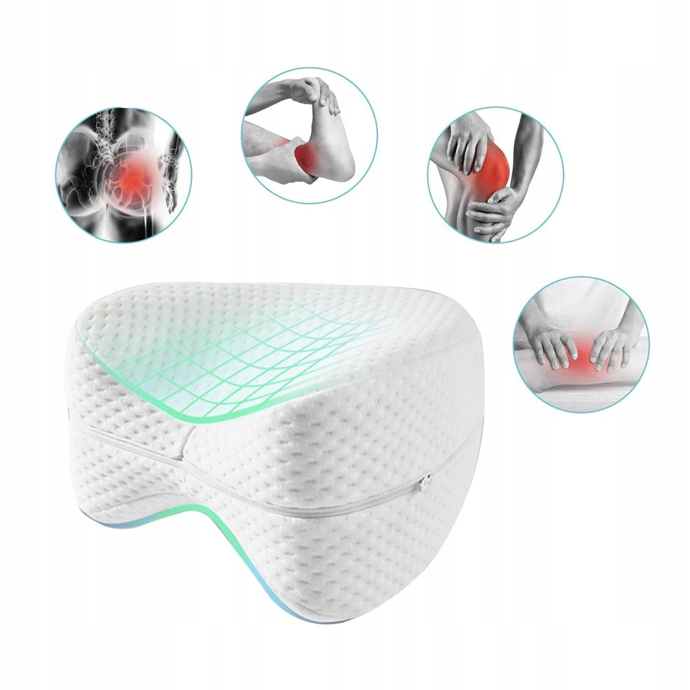 PODUSZKA ORTOPEDYCZNA KLIN MIĘDZY NOGI KOLANA DO SPANIA SEPARATOR MEMORY Kolor dominujący biały