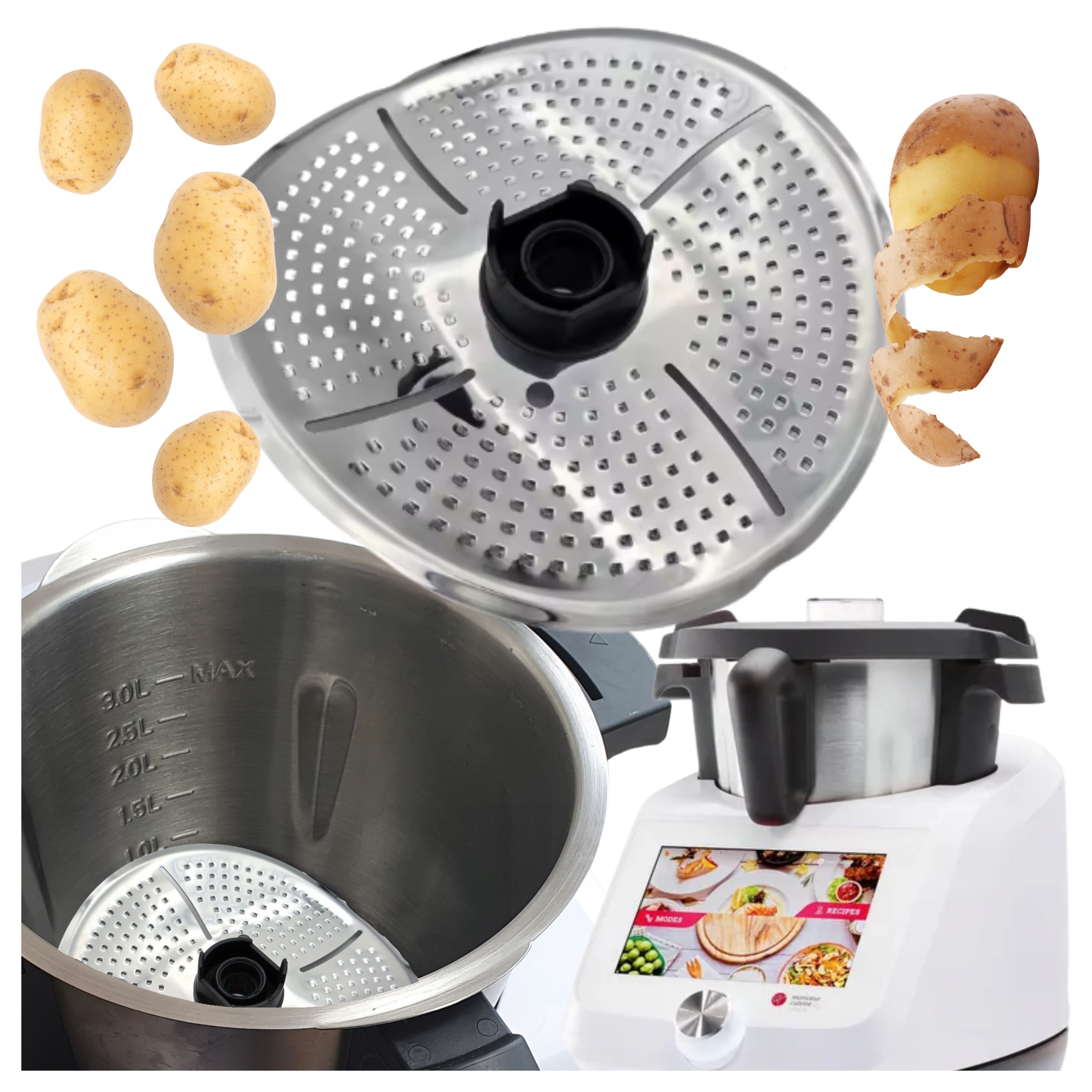 Škrabka na brambory pro Lidlomix Monsieur Cuisine, kryt mixovacího nože