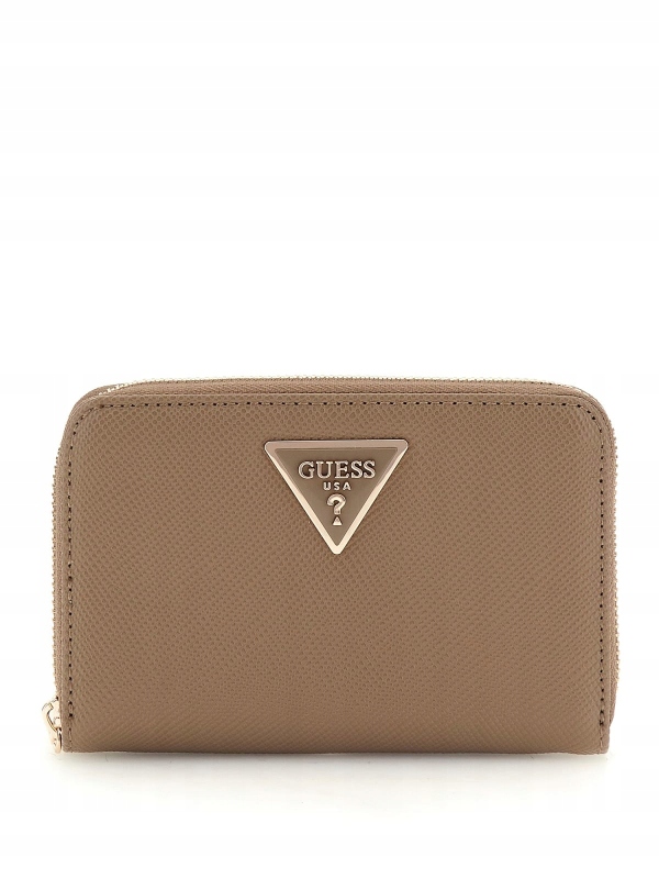Guess Laurel Slg Medium Zip Arround Dark Taupe střední peněženka