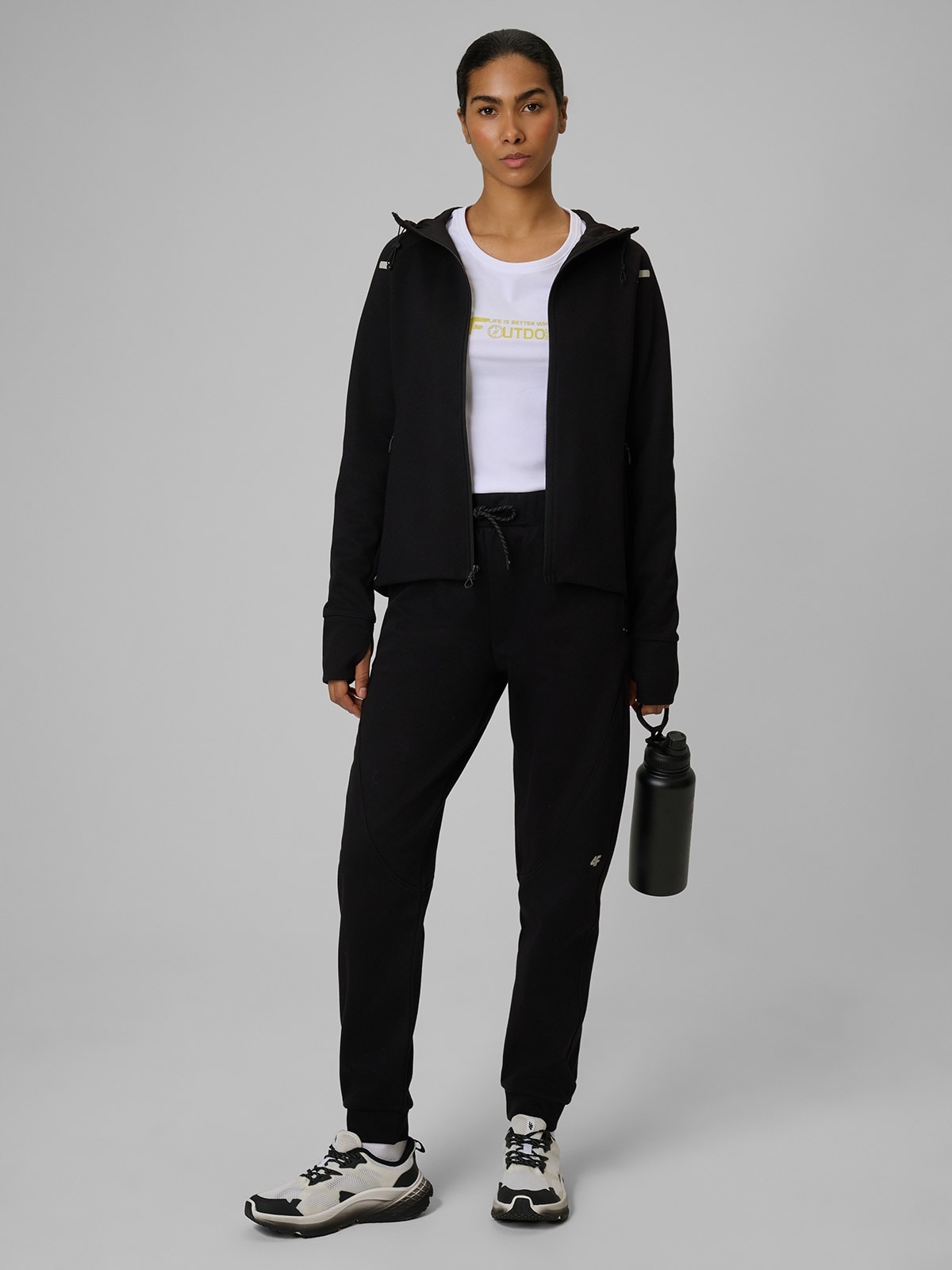 4F Dámské Jogger Tepláky Černé Regular XL