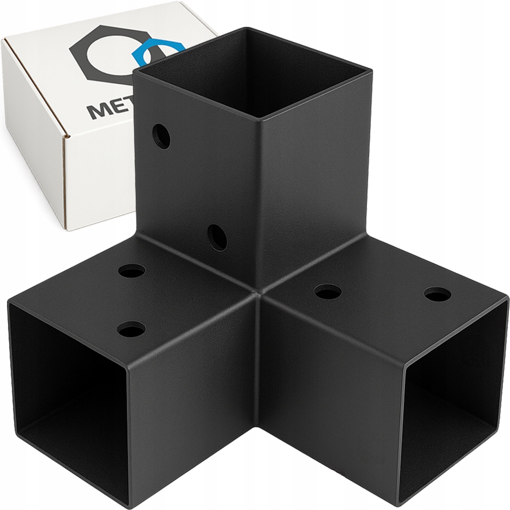 Spojka Čtvercového Nosníku Pergola Ozdobná Černá GPY120 120mm 12cm