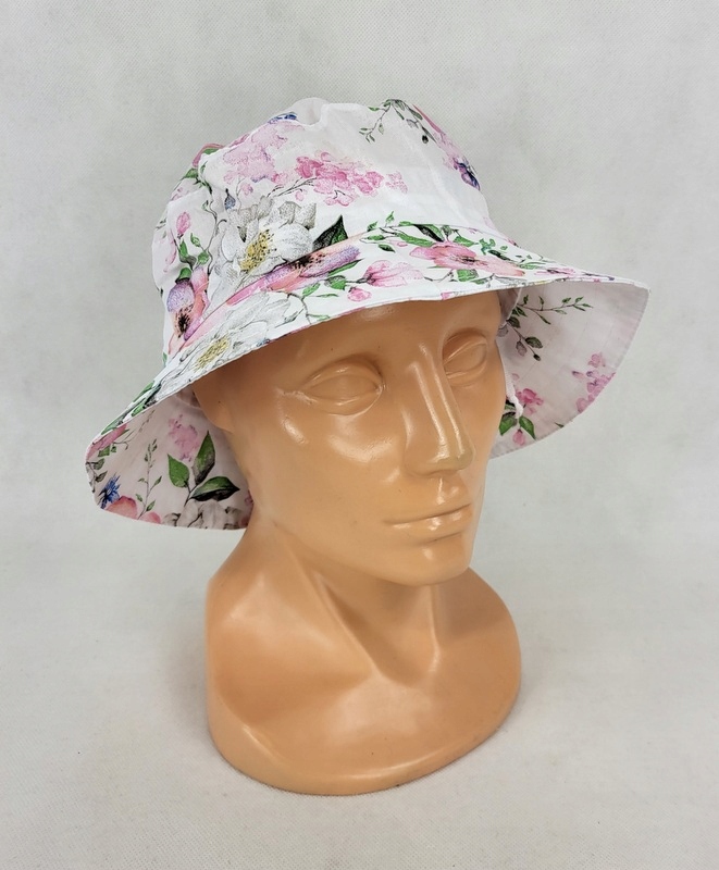 588 KAPELUSZ letni BIAŁY wzór 100% BAWEŁNA L Rodzaj klasyczny