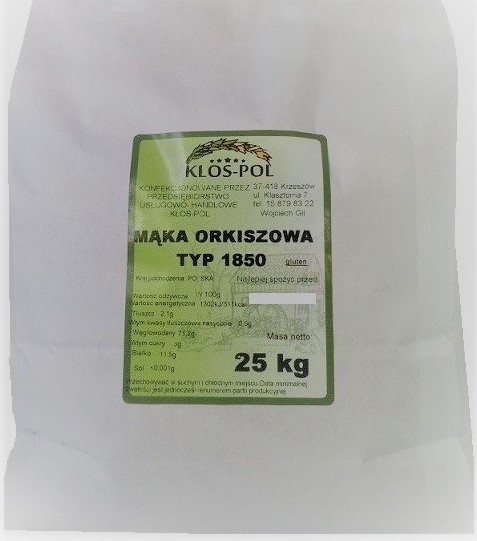 Mąka Orkiszowa 1850 25KG