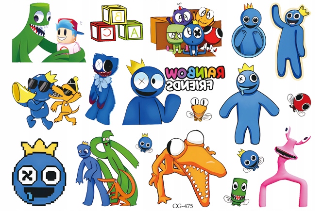 

Tatuaż zmywalny dla dzieci Rainbow Friends CG475