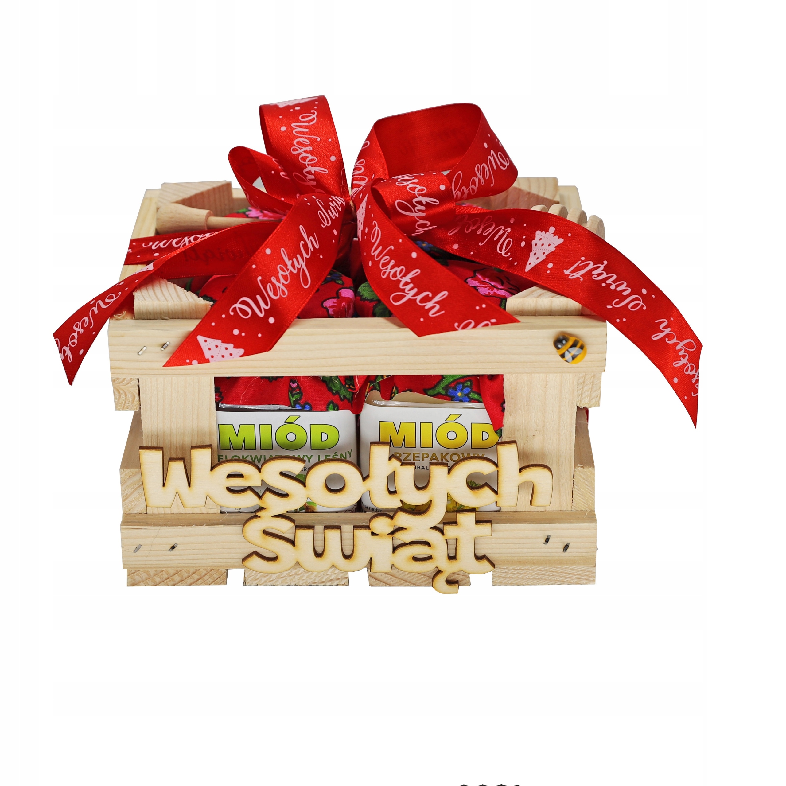 Levně Dárek k Vánocům pro maminku tatínka, babičku, dědečka, Med Sada 4 medů Nápis