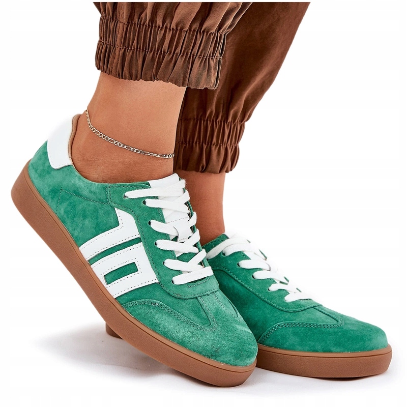 Dámské Nízké Semišové Tenisky Vinceza 79517 Zelené 39