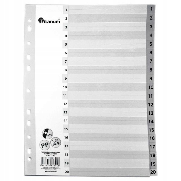 PRZEKŁADKI A4 20KOL PP IK20 6749