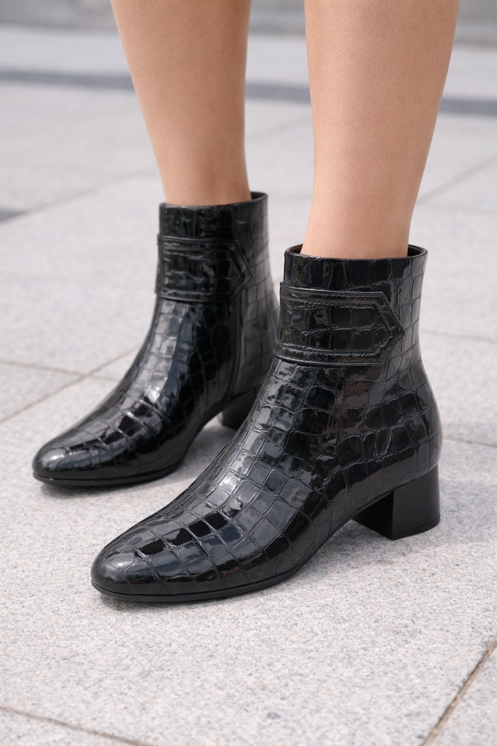 Gabor 55.700.90, černé dámské kotníkové boty na podpatku, velikost 40