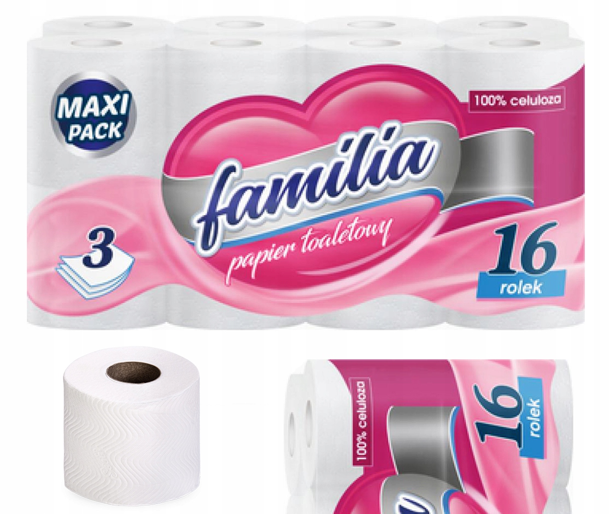 

Papier Toaletowy 3 Warstwowy 16 Rolek Delikatny