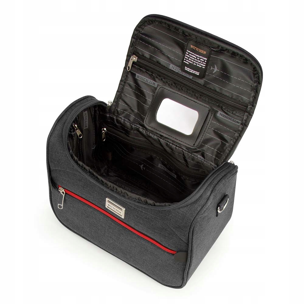 KOMPLET WALIZEK MATERIAŁOWYCH Z KOSMETYCZKĄ WITTCHEN 56-3S-50K-12 GRAFIT Waga produktu z opakowaniem jednostkowym 3.7 kg