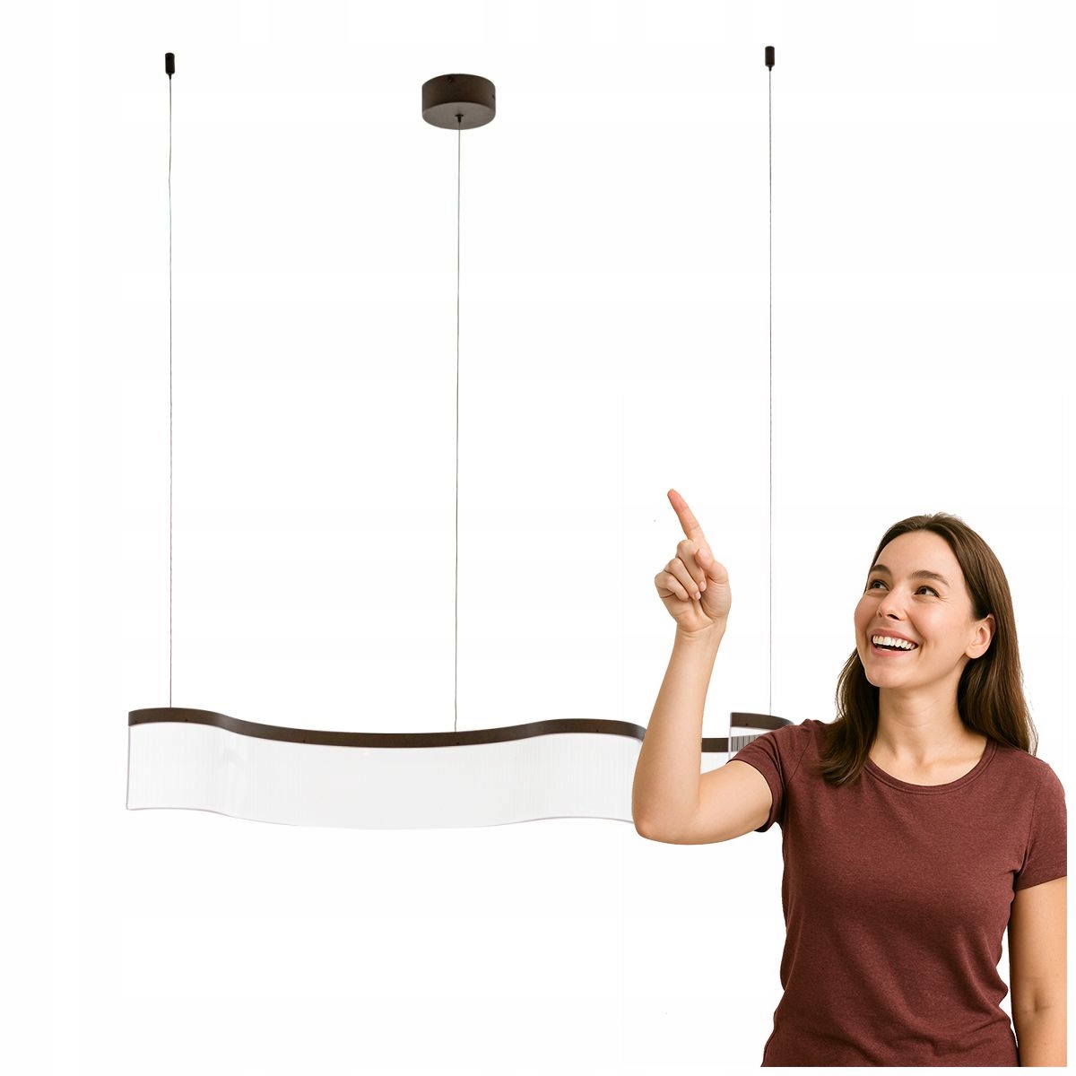 Závěsná Led lampa 31W hnědá Notar Italux