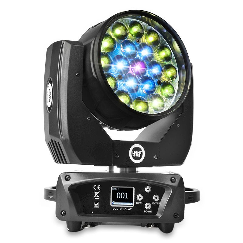 LIGHT4ME Zoom Wash 19X15W Led Rgbw Głowica Ruchoma DMX 400W
