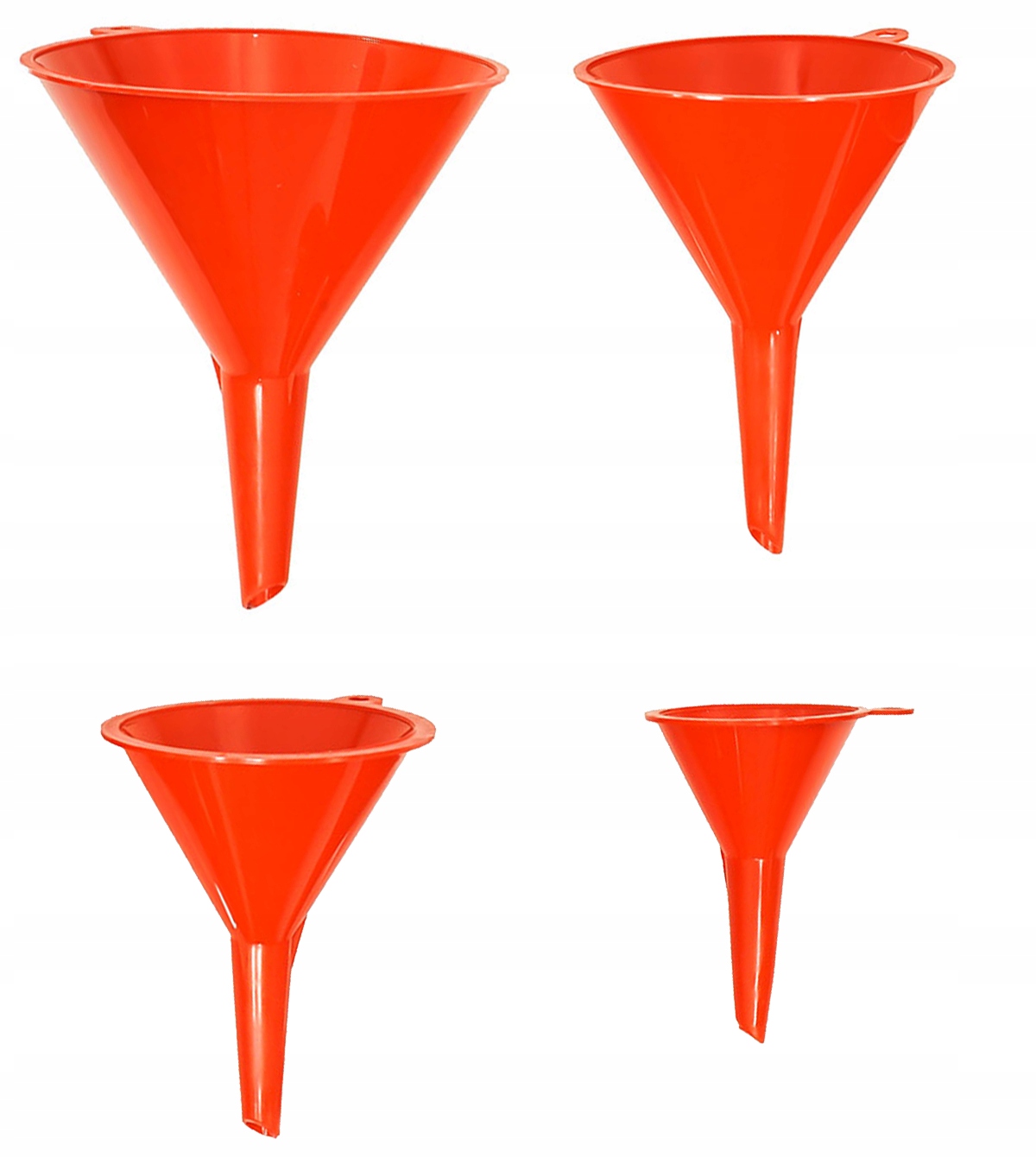 4x LEJEK UNIWERSALNY DO OLEJU PALIWA BENZYNY ROPY PŁYNU WODY ZESTAW LEJKÓW Marka Verke