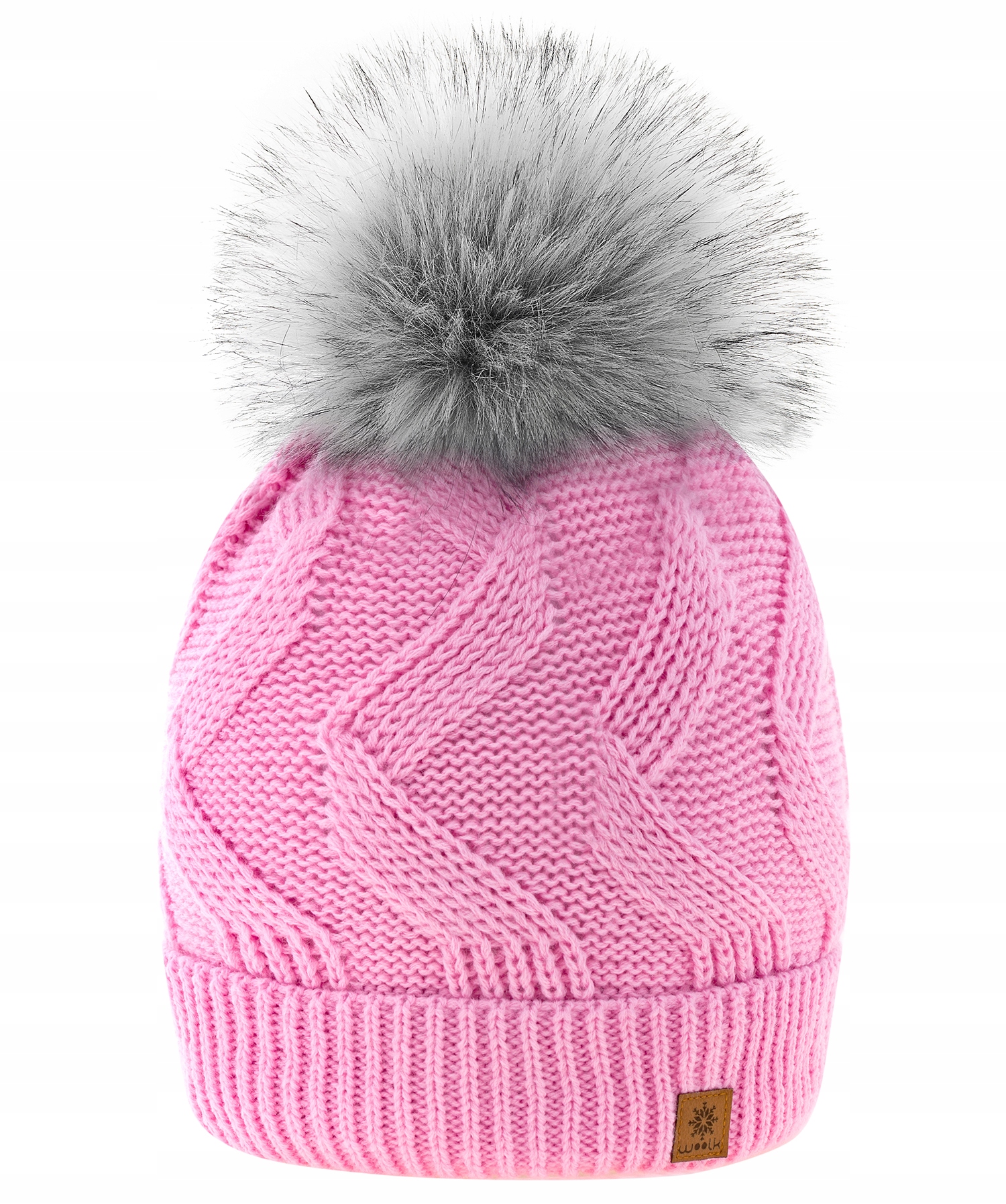 

Zimowa Czapka Ciepła pompon i polar Woolk Leila