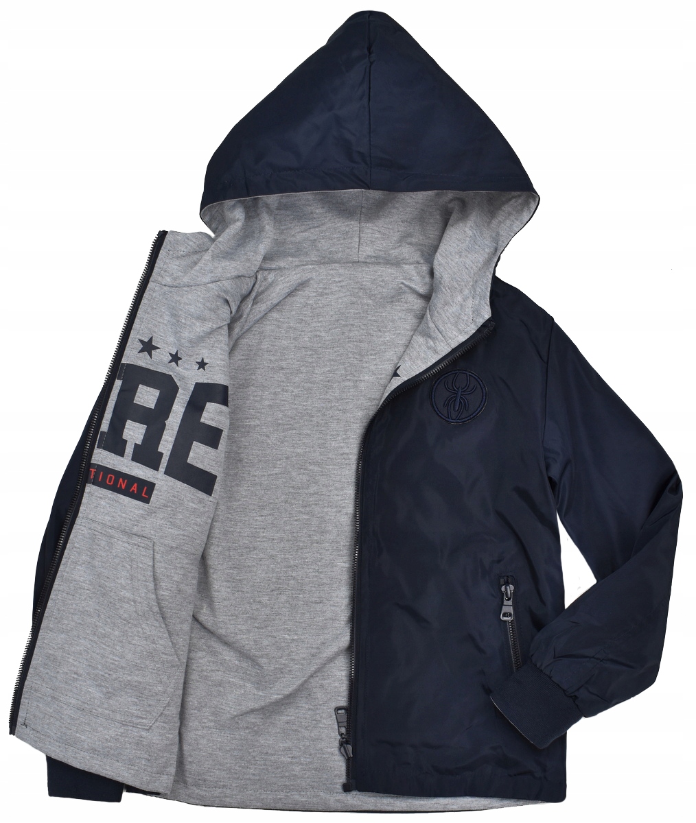 CAPRI Nowa Dwustronna KURTKA Granat Wiosna 122/128