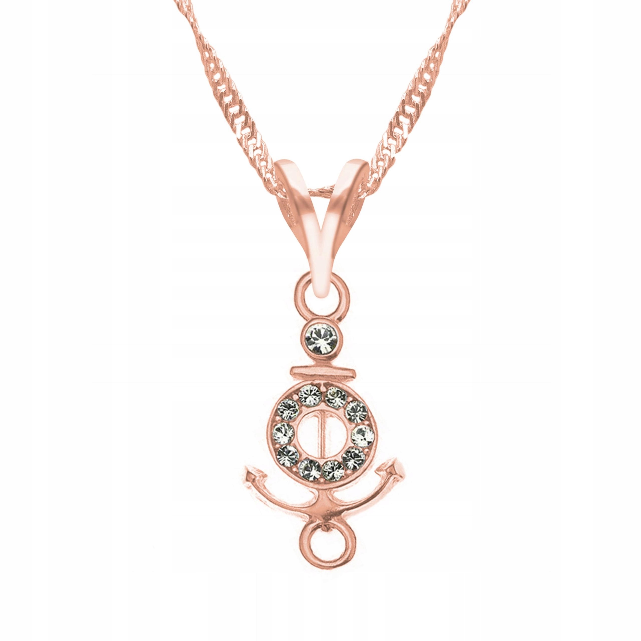 Pozlacený náhrdelník s kotvou Moře Starek Mořská kotva Stříbro 925