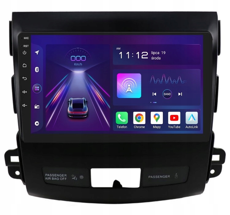 Rádio 2DIN Android Mitsubishi Outlander 2 II 8/256 Gb Dsp Carplay Lte