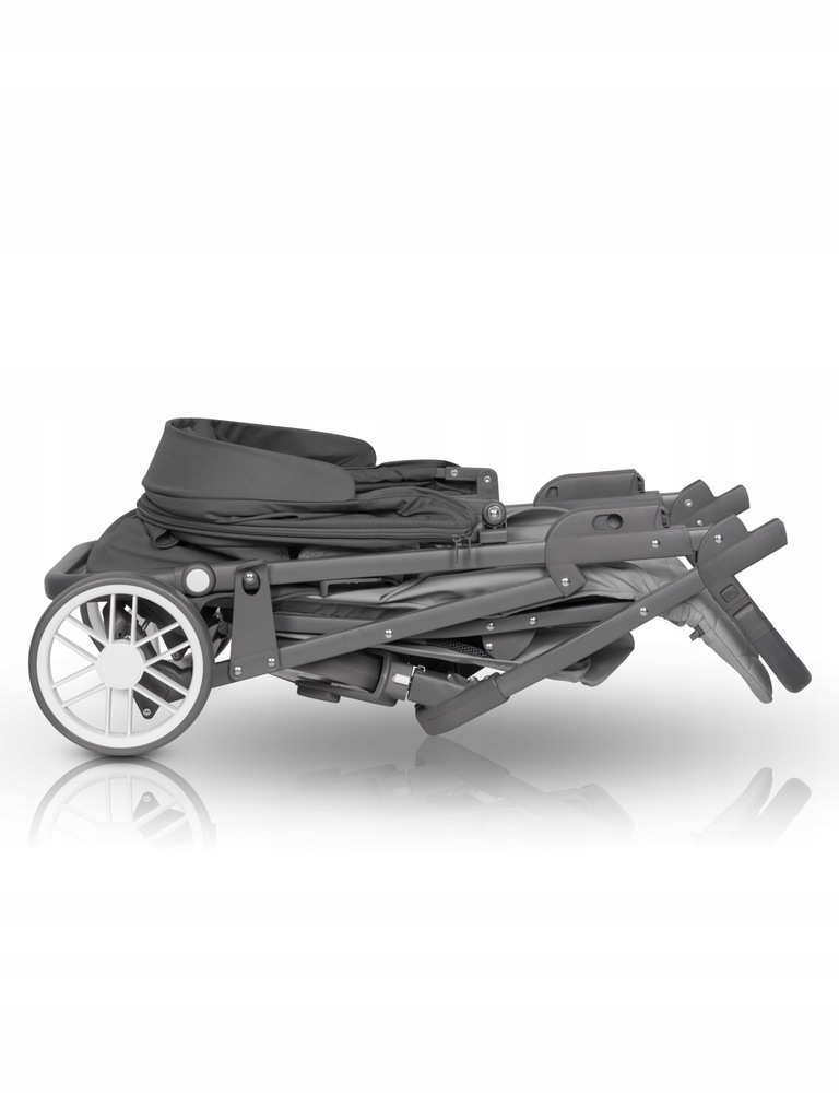 EURO-CART Wózek dziecięcy FLEX Antracytowy Rodzaj kół Piankowe