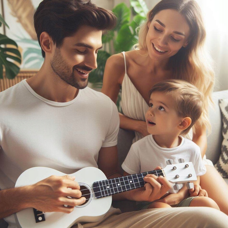 DREWNIANE UKULELE SOPRANOWE DLA DZIECI DO NAUKI GRY RÓŻNE KOLORY + GRATISY Gryf topola