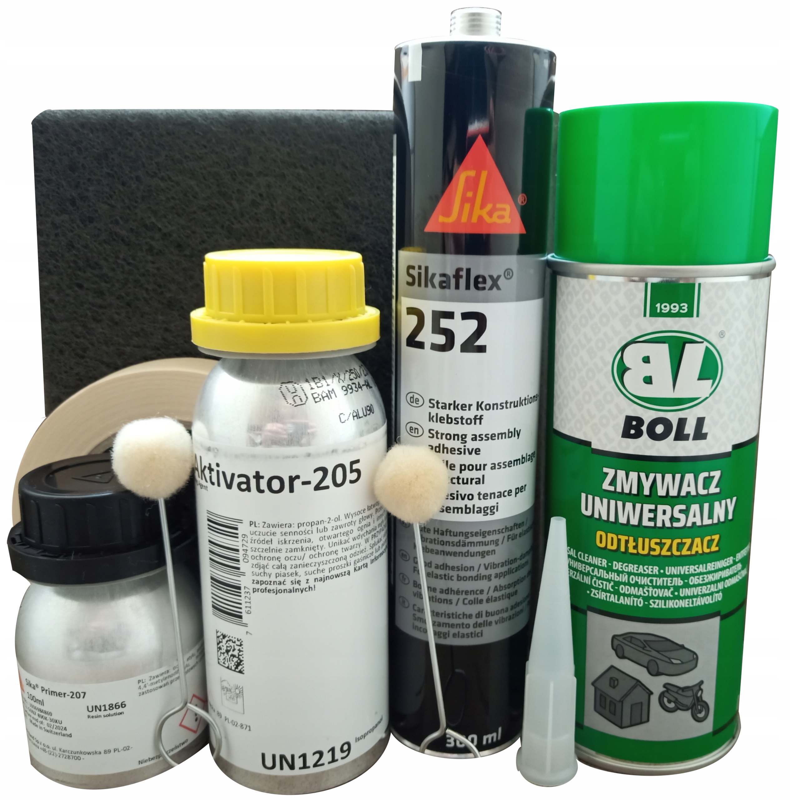 Zestaw Do Klejenia Paneli Słonecznych Fotowoltaicznych Sikaflex 252 Biały