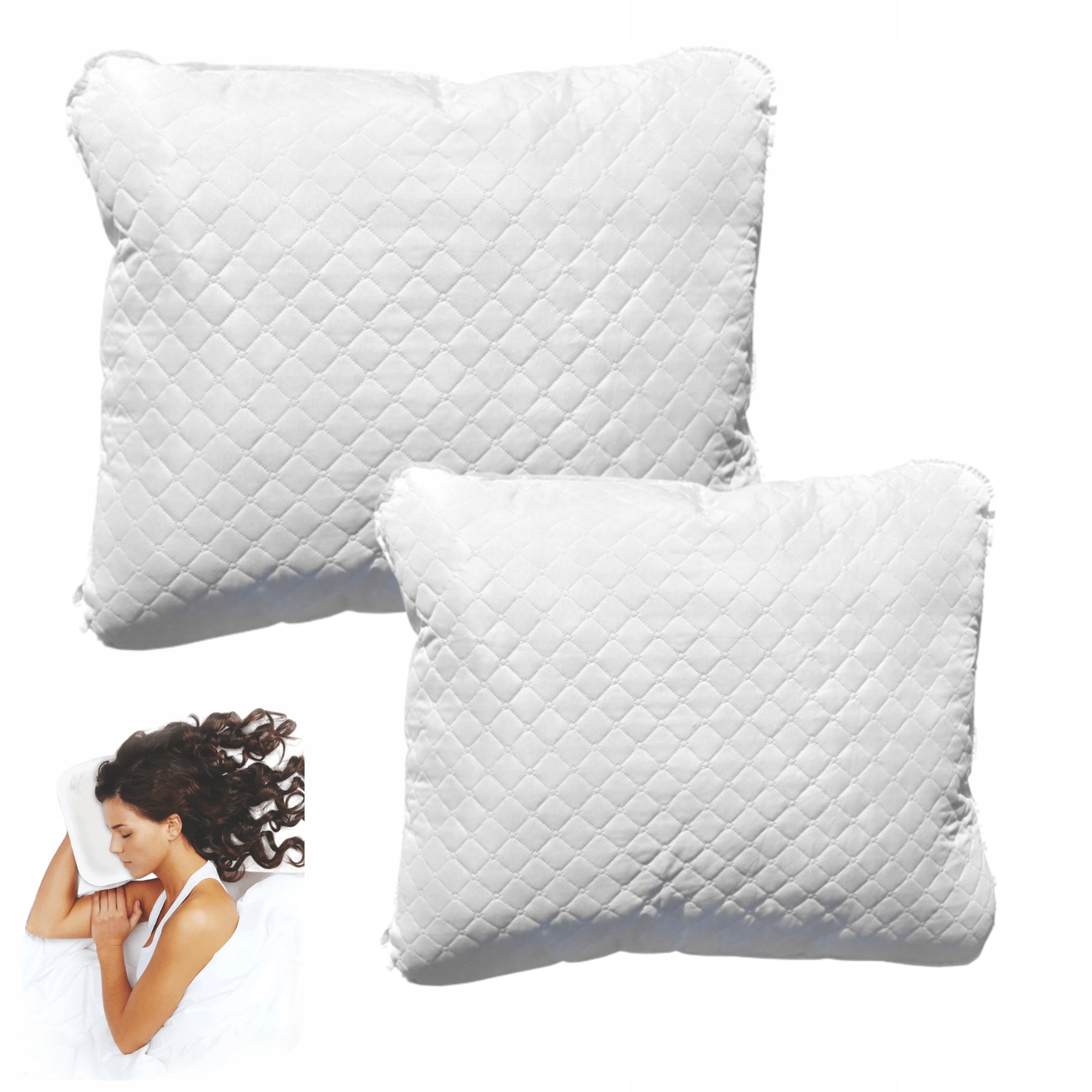 2 x PODUSZKA 70X80 ANTYALERGICZNA GRUBA PIKOWANA