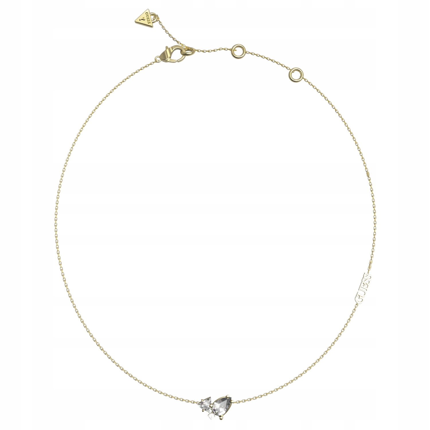 Náhrdelník Guess Wonderlights krystal ocel v zlatá barva