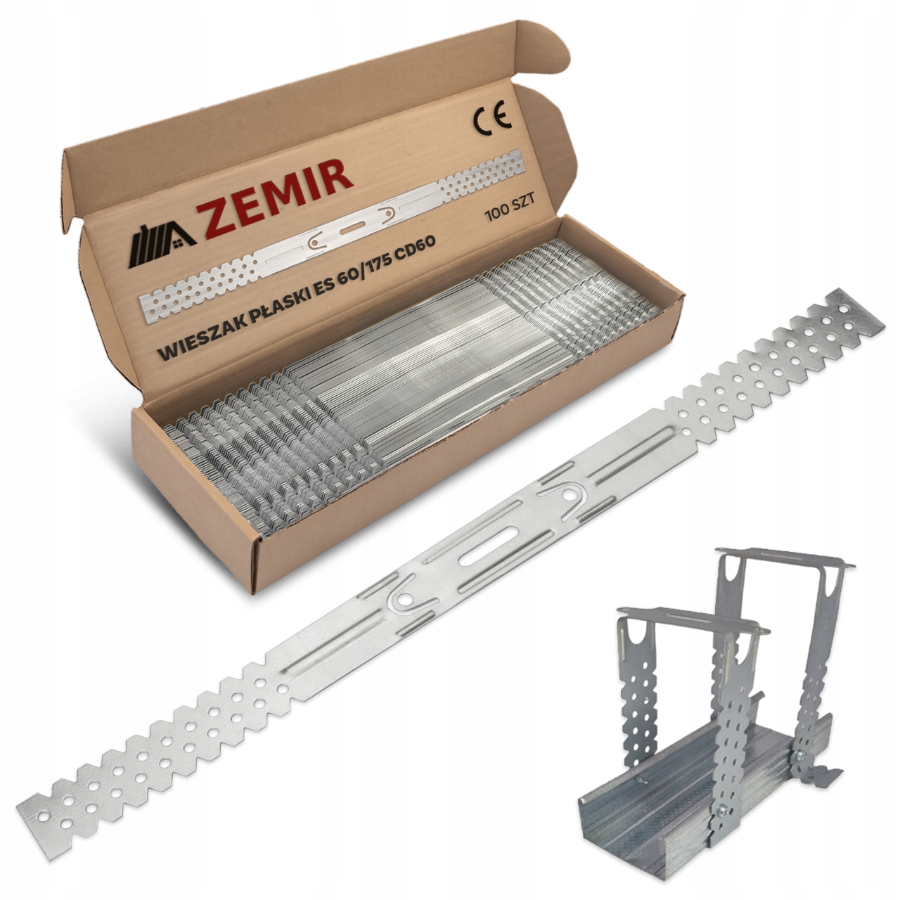 ВЕШАЛКА ПЛОСКАЯ ES60/175 ПРОФИЛЬ CD60 ДИСК 100шт