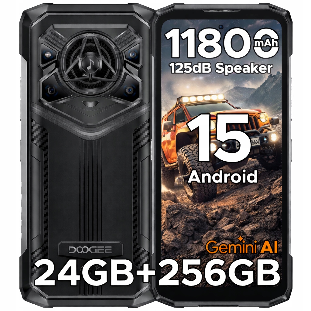 Doogee Blade20Pro Vojenský pancéřový smartphone5 24+256GB 11800mAh IP69K/NFC