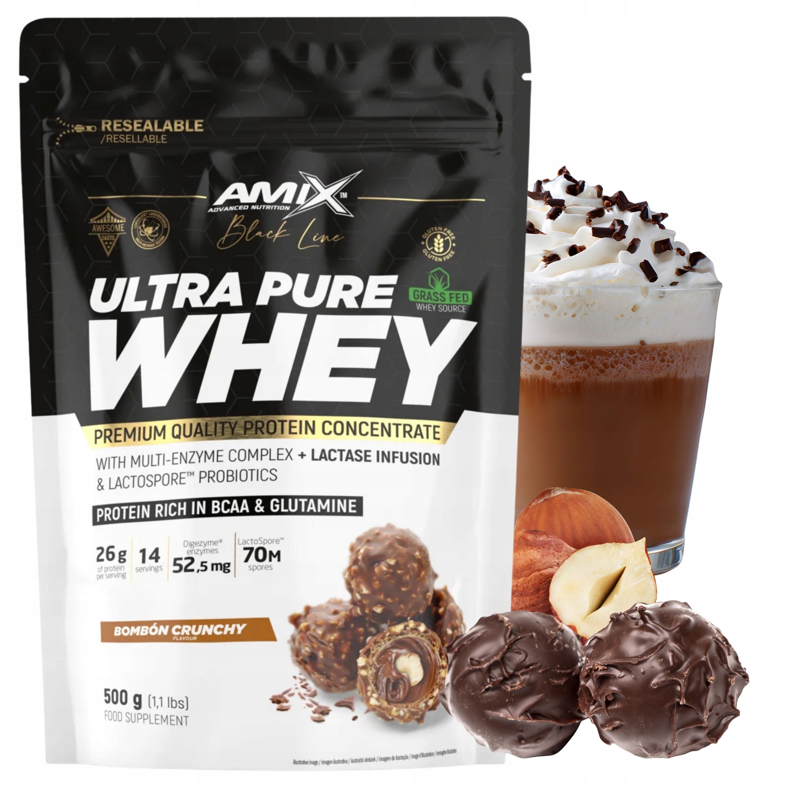 Syrovátkový Koncentrát Wpc Protein Pure Whey Čokoládovo-oříškový protein 500 g