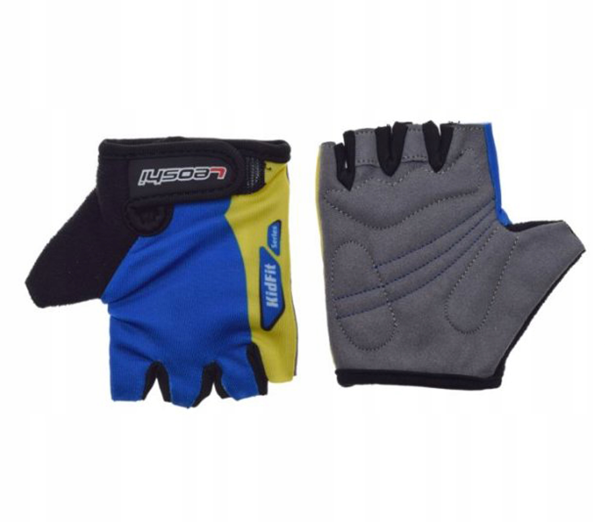 

Rękawiczki Rowerowe Dziecięce Niebiesko Żółte S