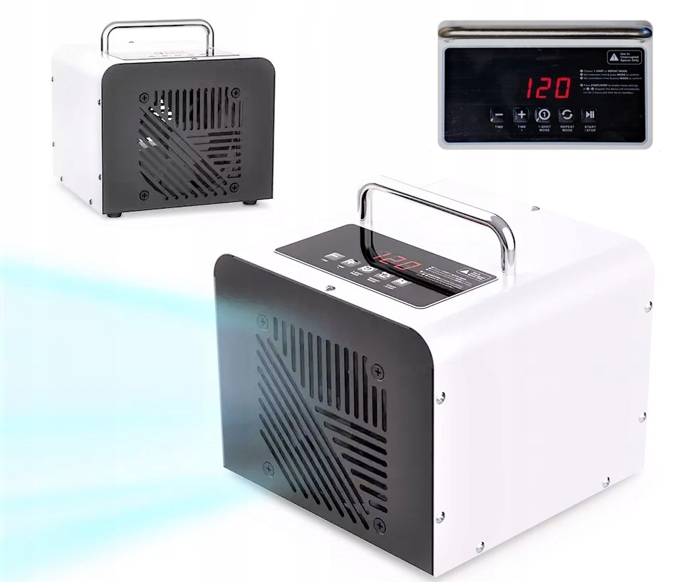 

Generator Ozonu 20 G/h Timer 120 minut Led