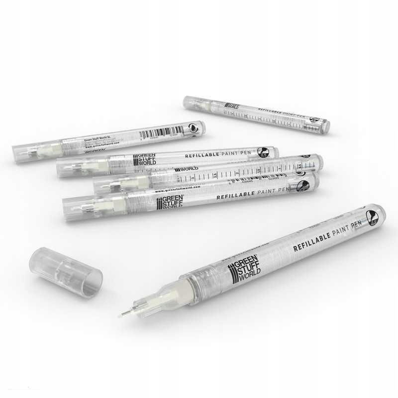 Refillable Paint Pen 0.5 mm [set 6pcs] (puste markery) by Gsw