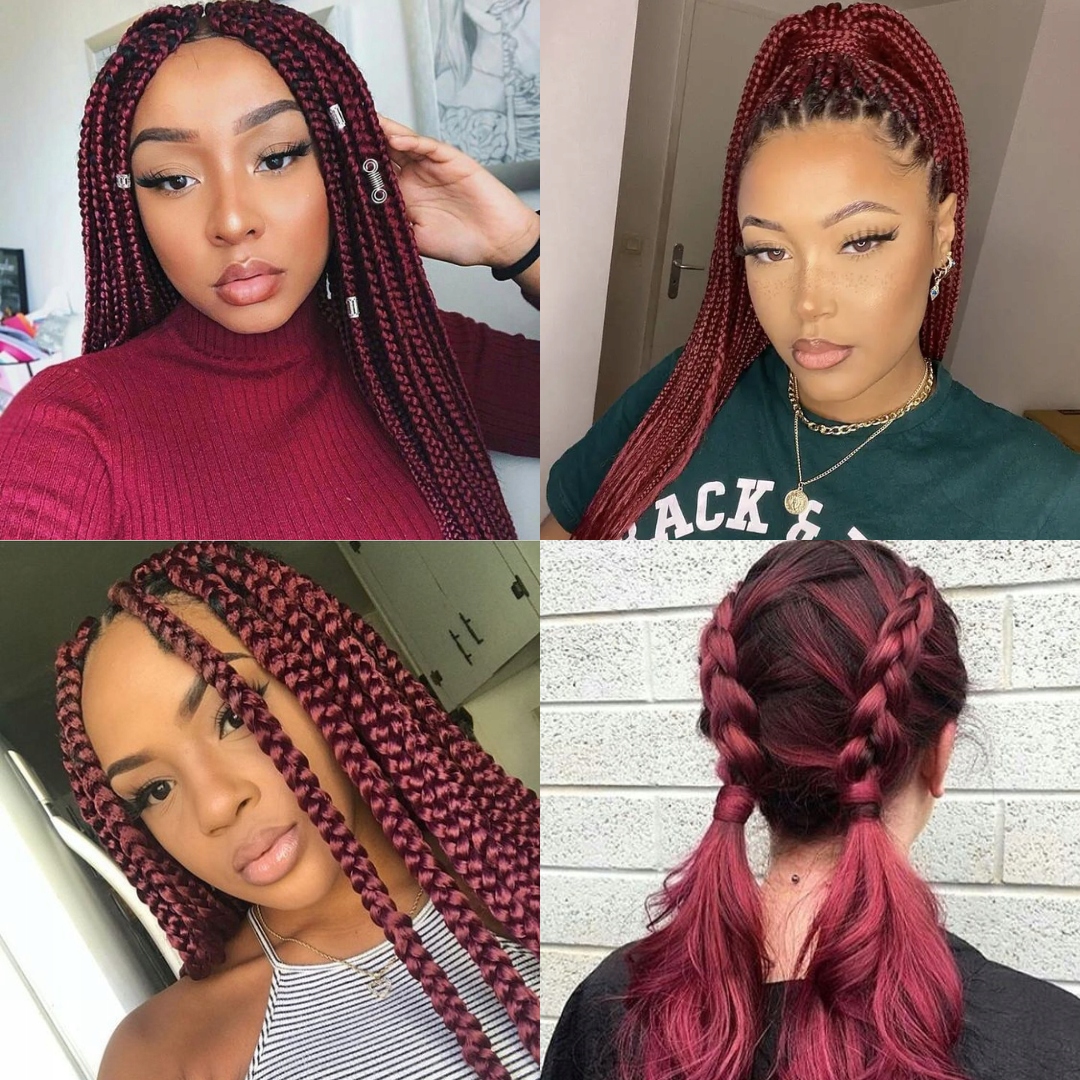 Włosy syntetyczne do warkoczy A19 wiśniowe Marka SEOL COSMETICS