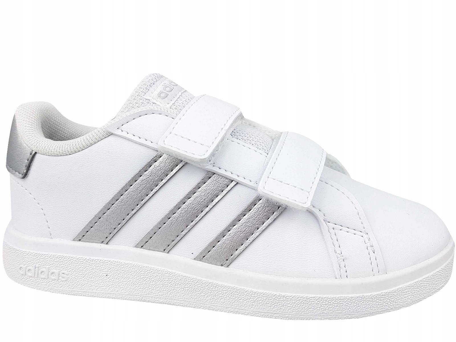Adidas Grand Court 2.0 GW6526 Białe Buty Trampki Dziecięce Na Rzepy