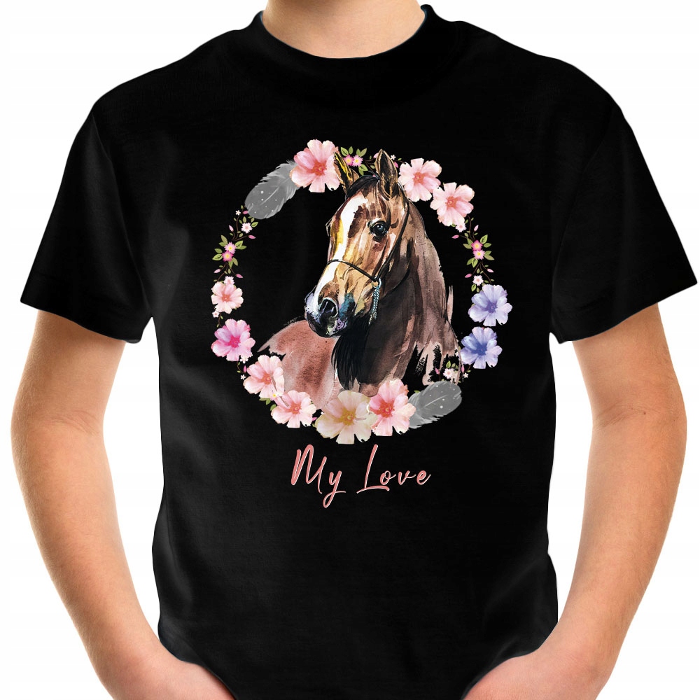 T-SHIRT KOSZULKA DLA DZIECKA KONIE 140 SUPER JAKOŚĆ