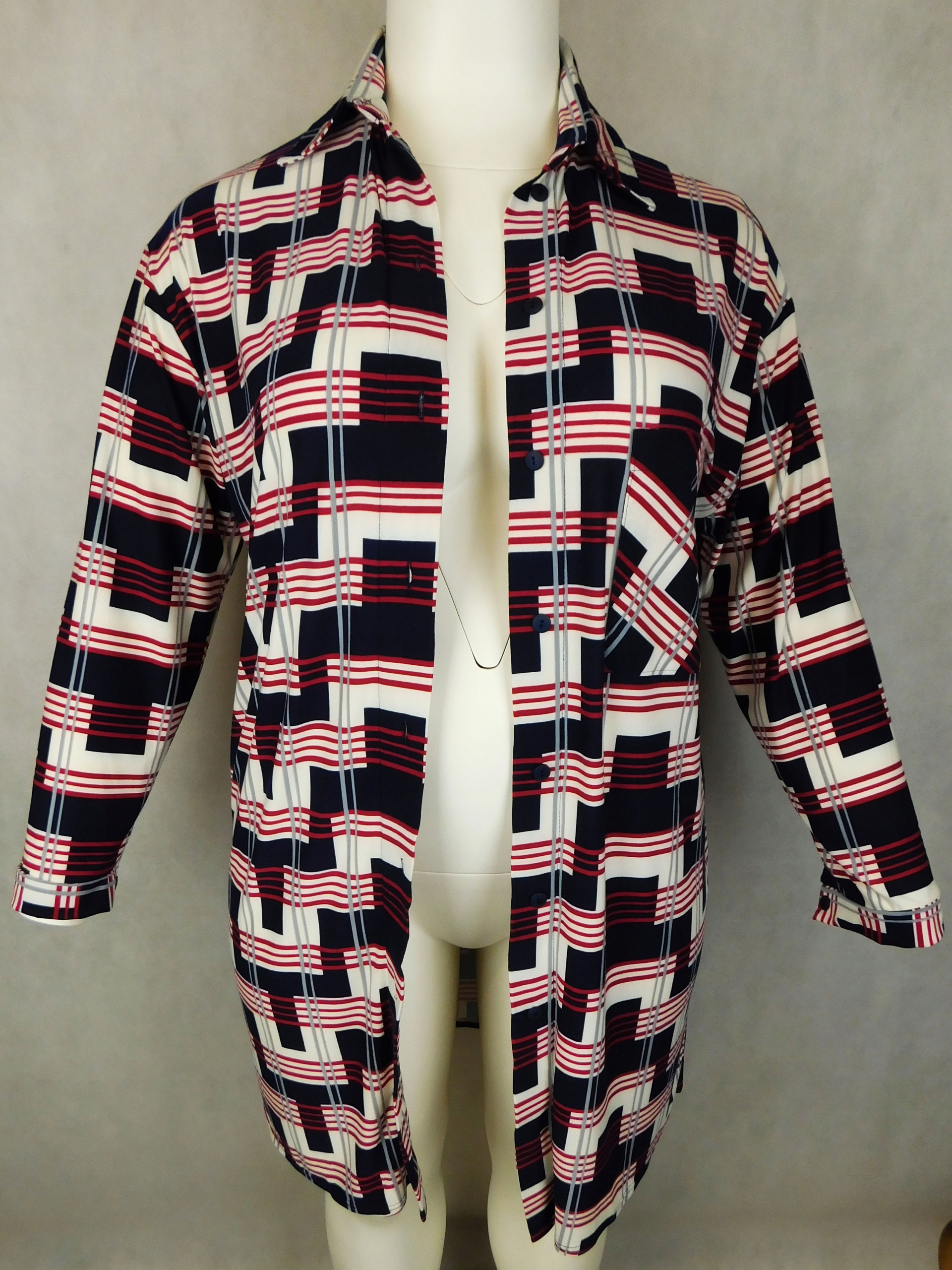 Tunika koszulowa krata 4XL - 58 / 60 Fason luźny