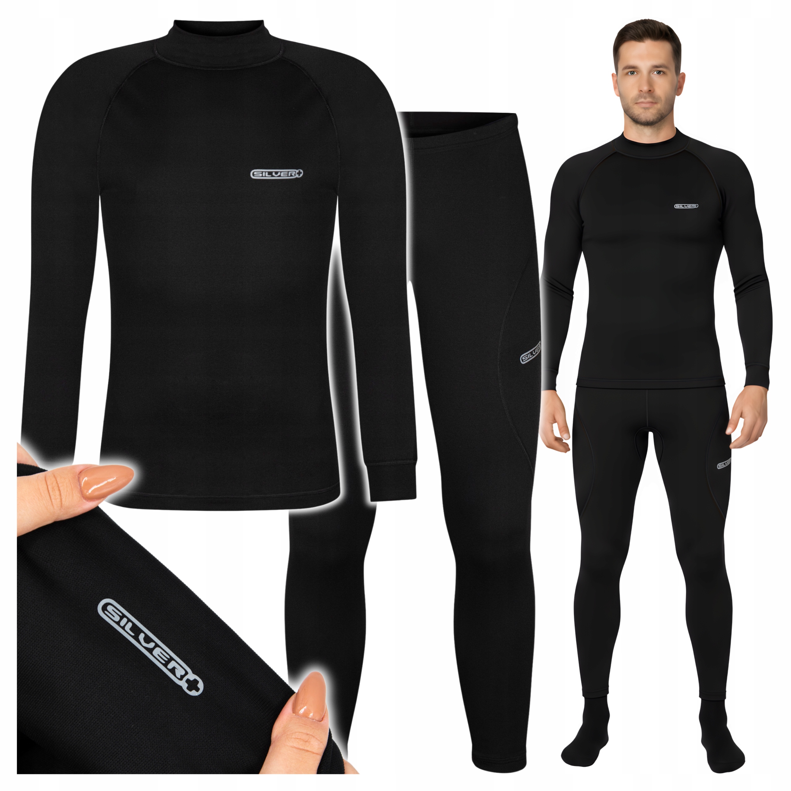 Pánské termoaktivní prádlo L zateplené fleecem s nanočásticemi stříbra