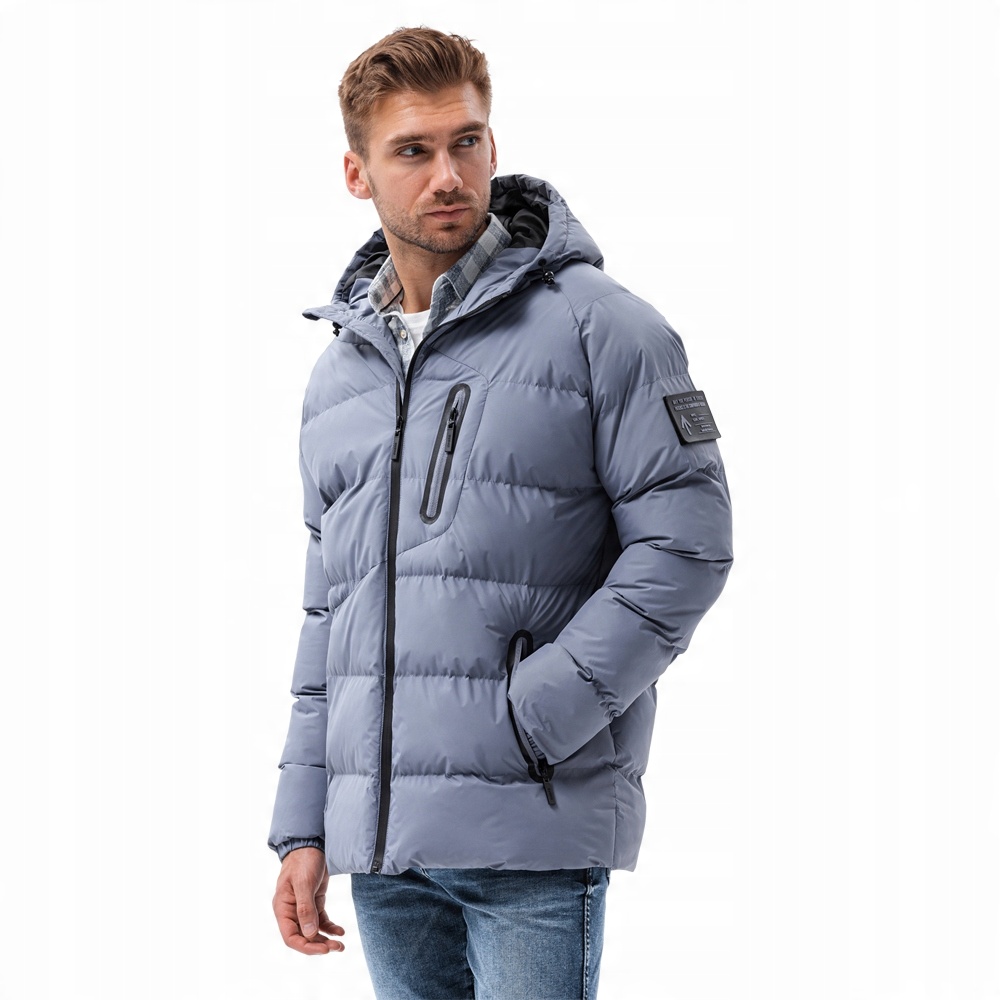 

Kurtka męska zimowa ciepła pik. C502 denim blue S