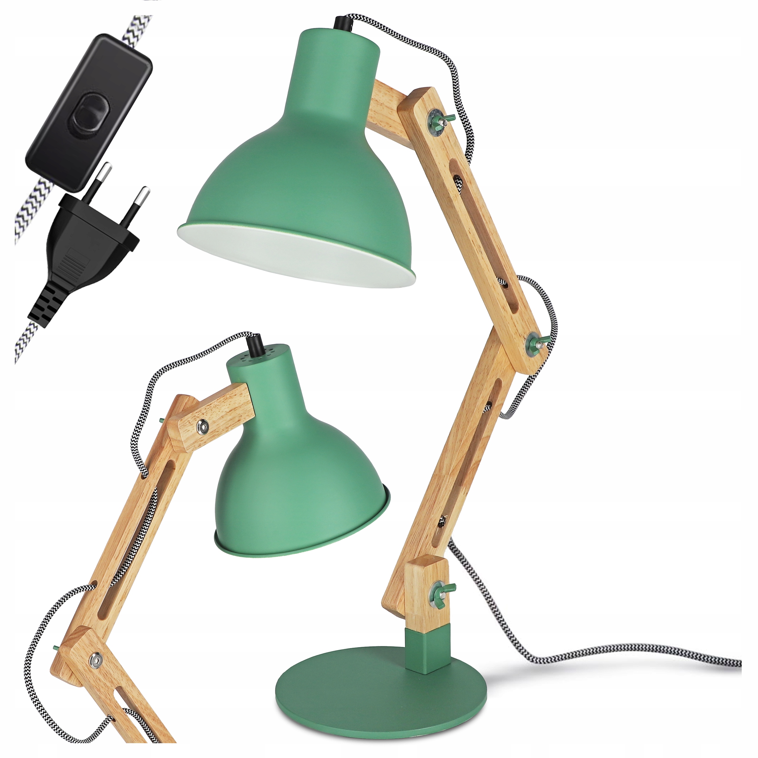 Lampka Nocna Na Biurko Biurkowa Led Do Sypialni E27 Kreślarska Regulowana