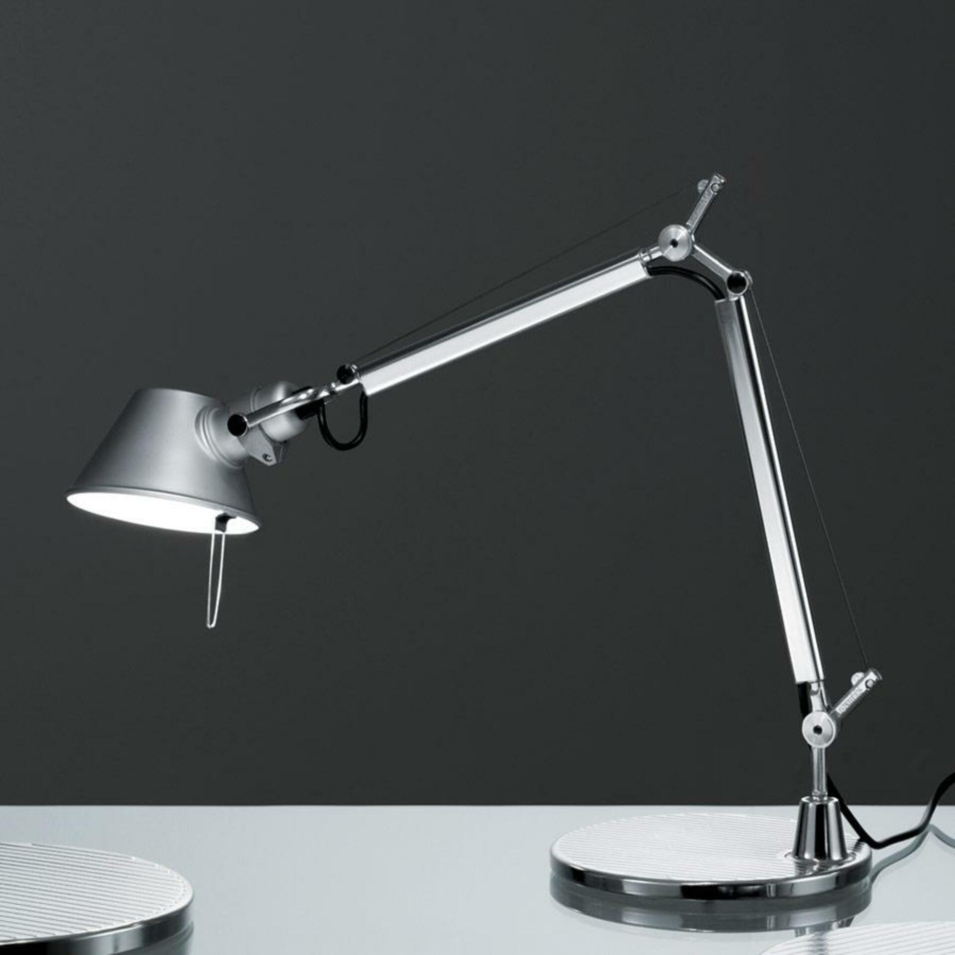 Artemide Tolomeo Micro Led stolná lampa hliníková, 9,6 W 3000K