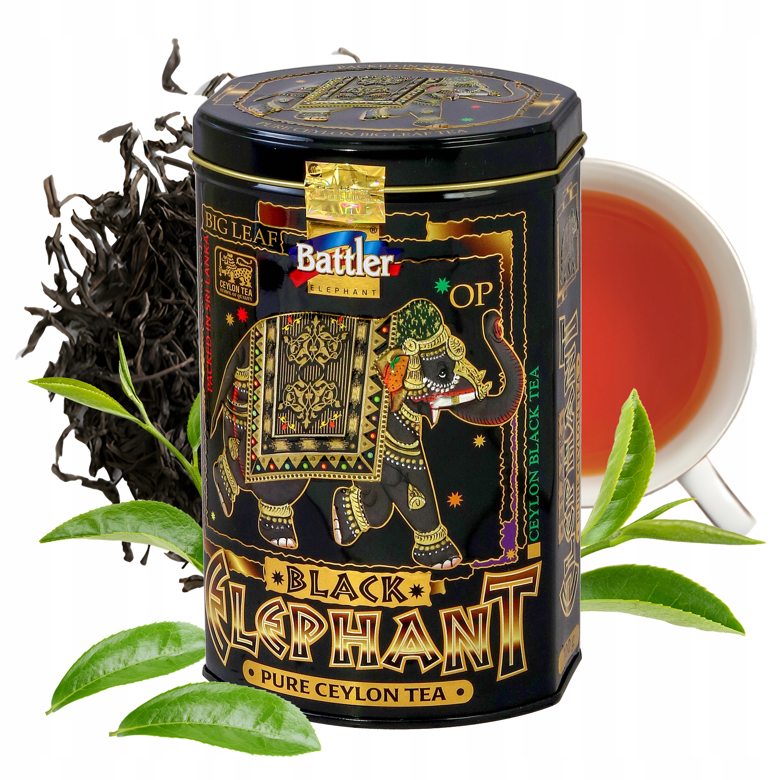 Herbata Czarna Liściasta Battler Ceylon Black Elephant 100g Op Premium