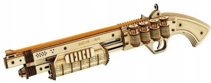 PISTOLET SHOTGUN ROBOTIME PUZLE 3D DREWNO KREATYWN