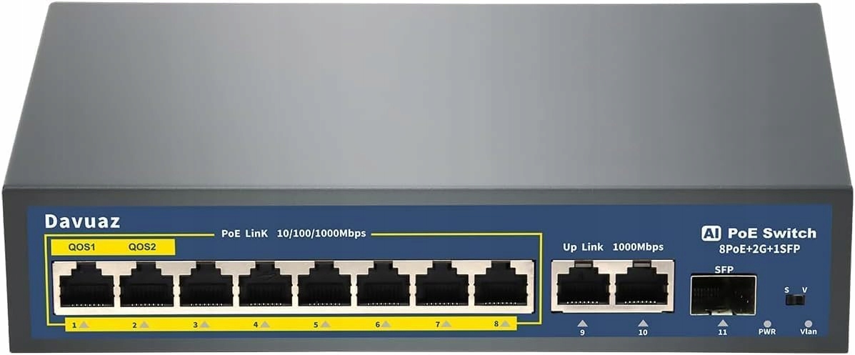 Davuaz Switch Da-K9801WP s 8 portami 2,5 GbE a PoE